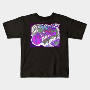 Neon Dragon With 4 Elements Variant 16 Kids T-Shirt